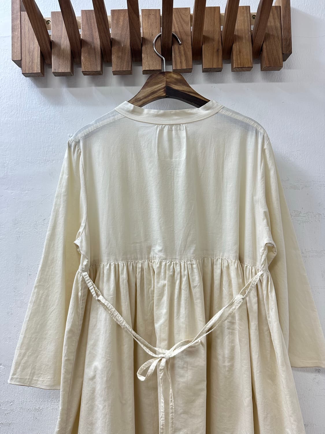 일본빈티지 Cepo 플라워 자수 모티브 요크 레이스 코튼 블라우스 원피스 상품이미지6