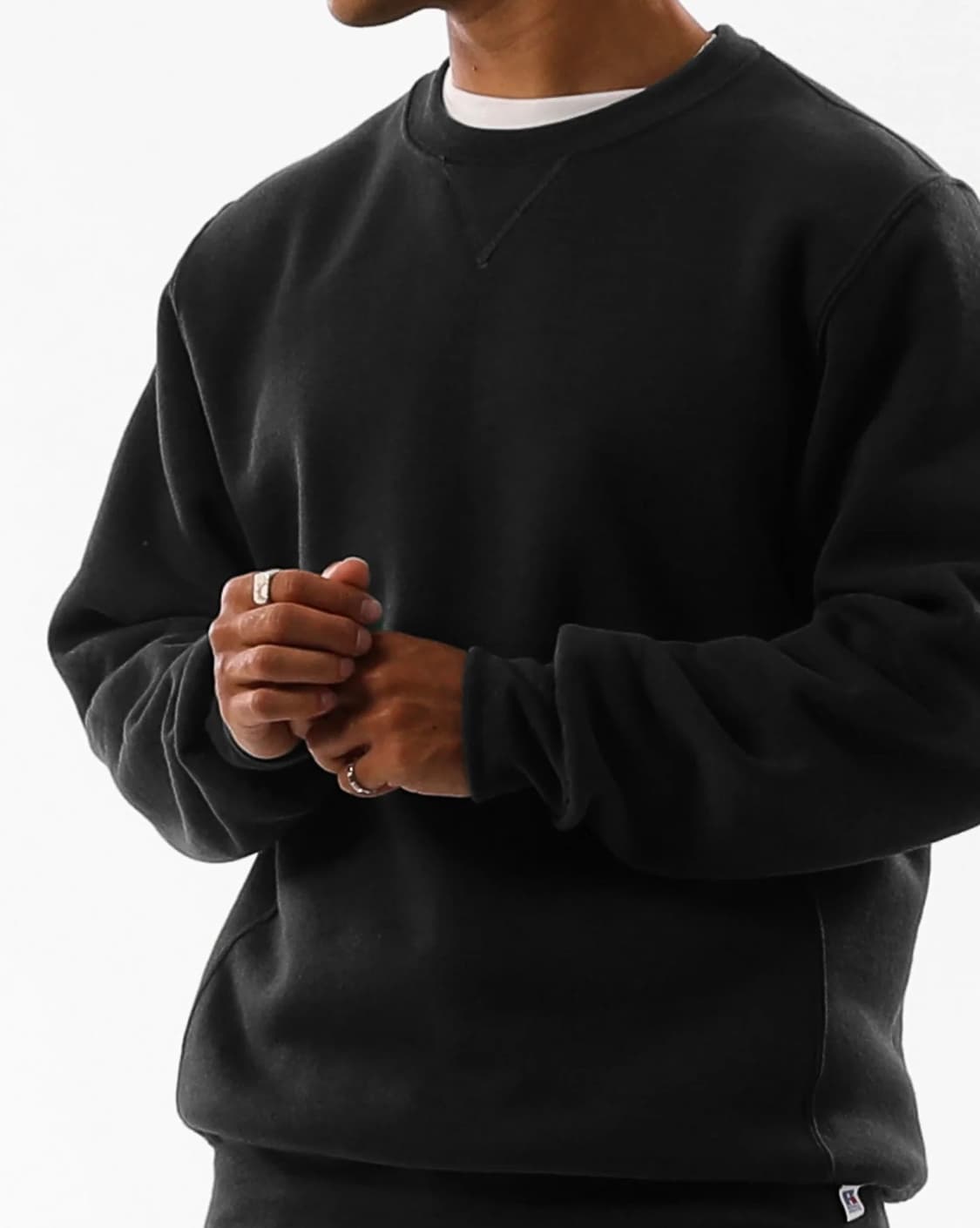 러셀 맨투맨 블랙 (S) 상품이미지3