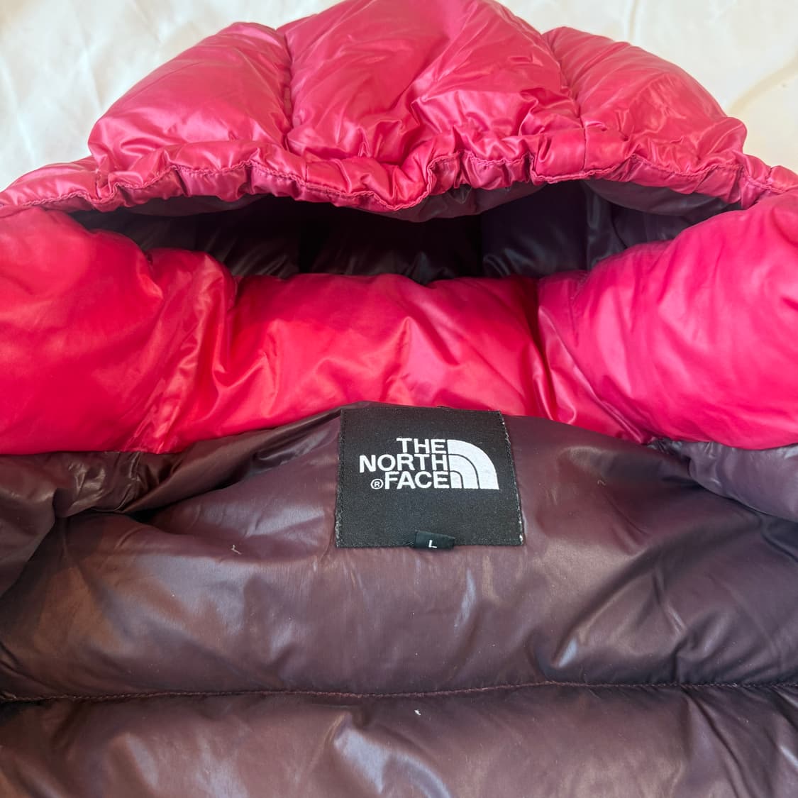 노스페이스 퍼텍스 퀀텀 초경량 패딩 (L) 마룬색상 상품이미지7