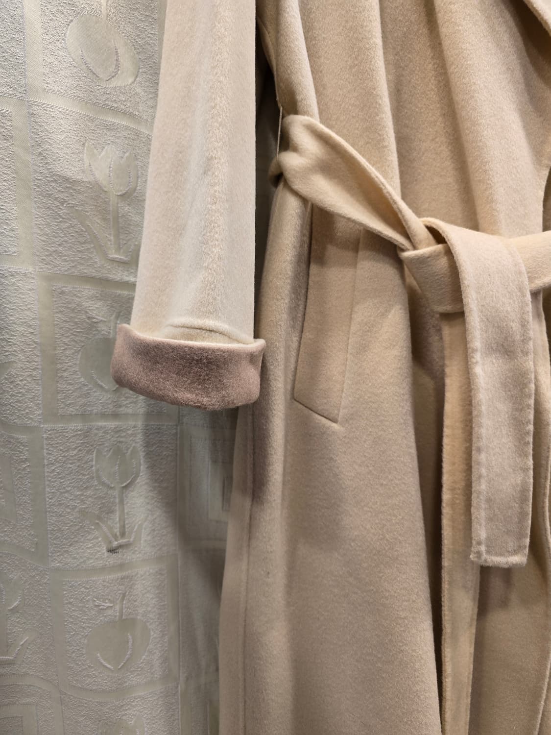 플라스틱 아일랜드 핸드메이드 퓨어 울 롱 코트 S 상품이미지4