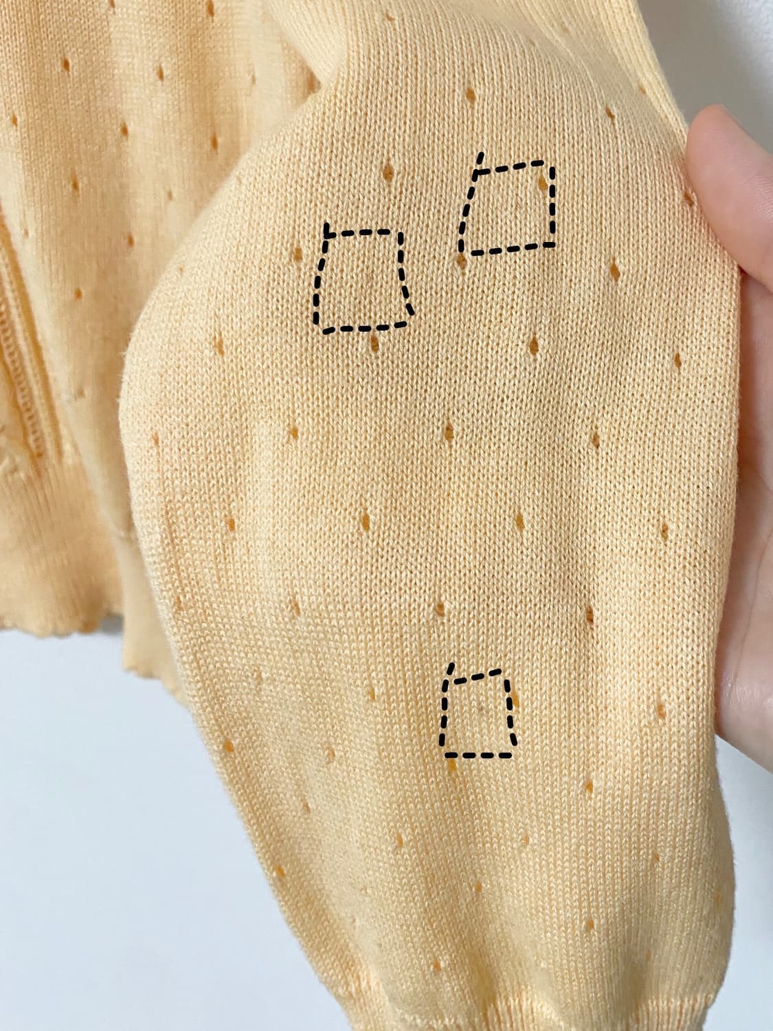 Butter Yellow Eyelet Knit Cardigan 상품이미지8