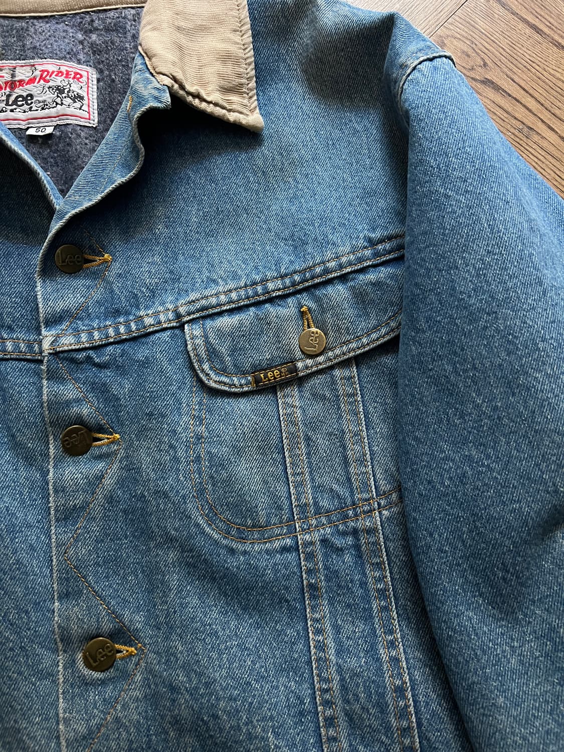 [2XL]90's Lee USA 스톰라이더 블랭킷 데님 트러커 자켓 R2 상품이미지3