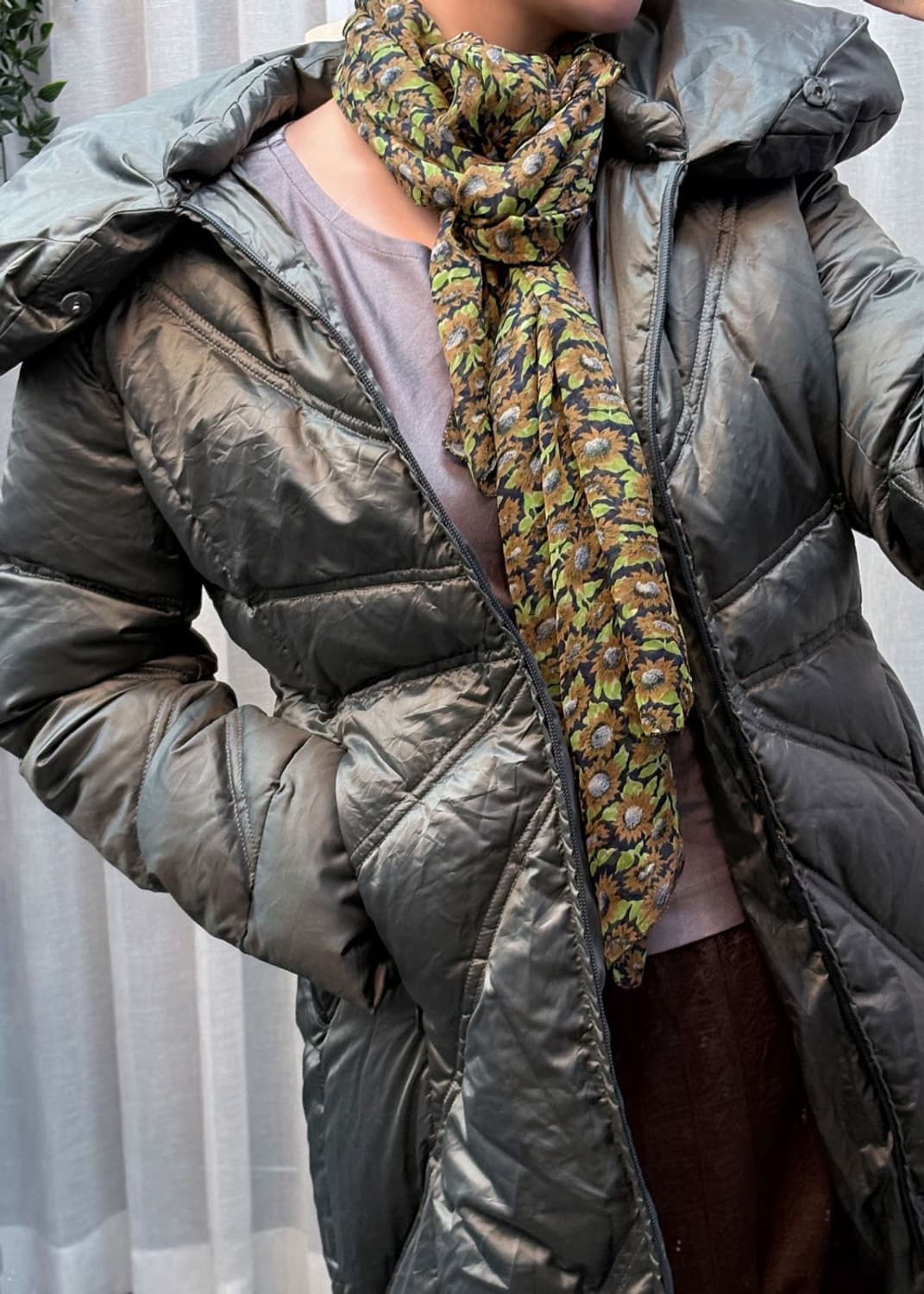 트루사디 그레이 투웨이 지퍼 패딩 상품이미지7