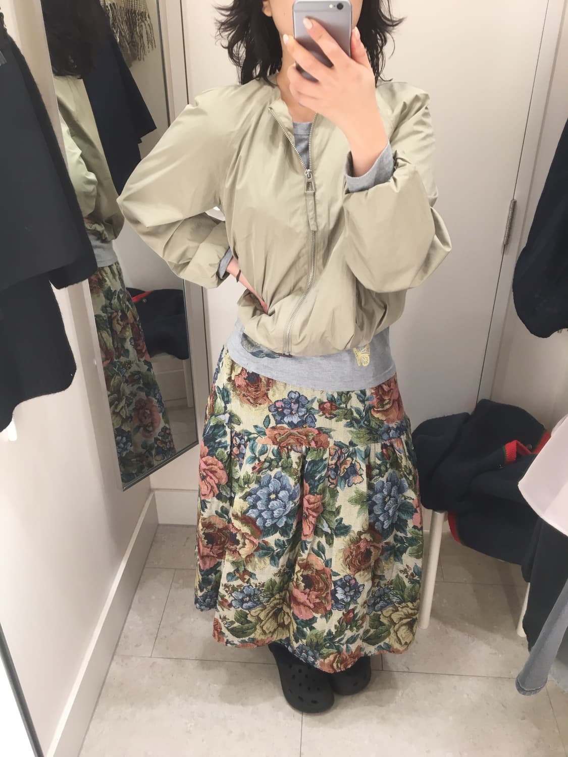 플라워 패턴 롱스커트 상품이미지1