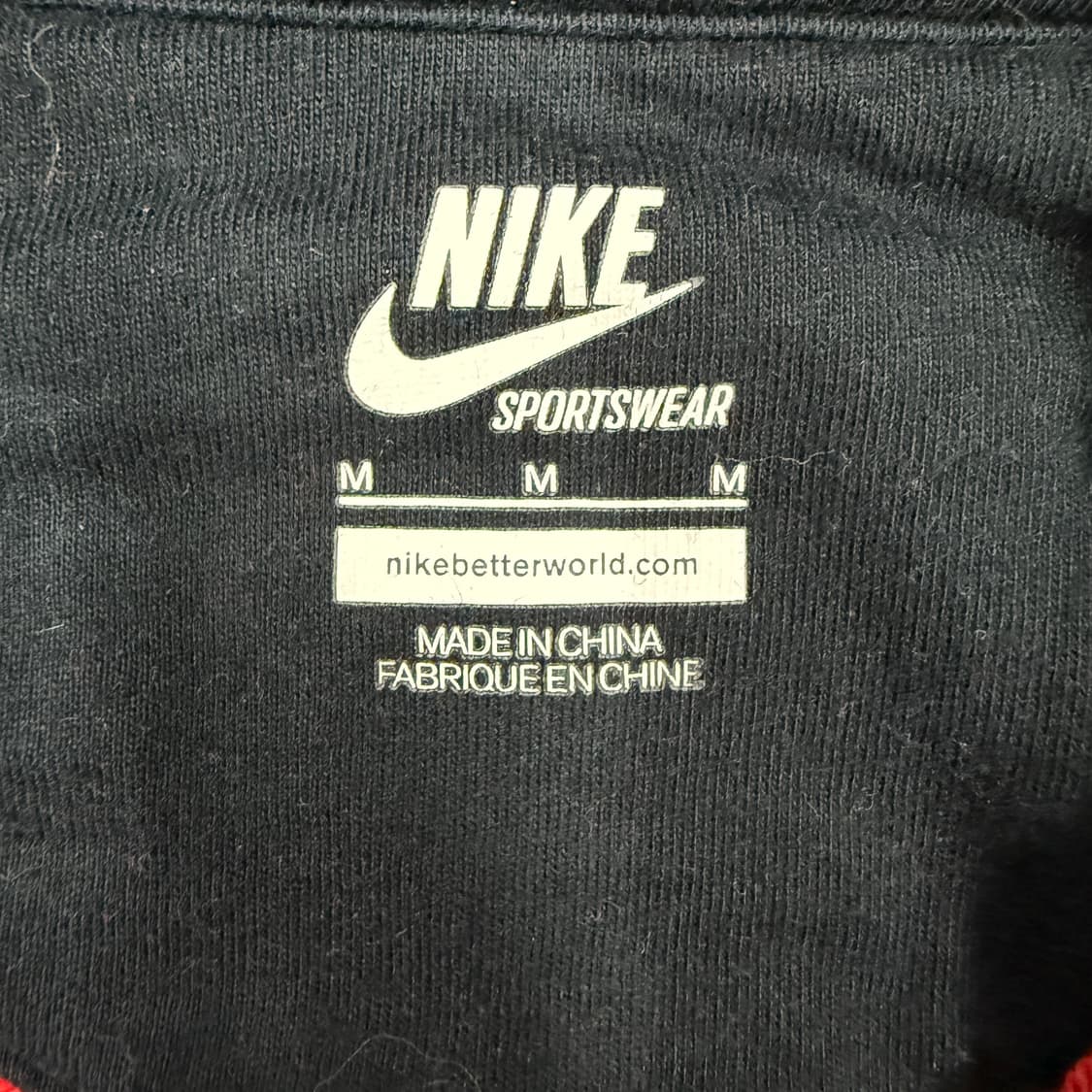 (우먼즈M)나이키 NSW 투톤 후드집업티셔츠(블랙,레드) 상품이미지2