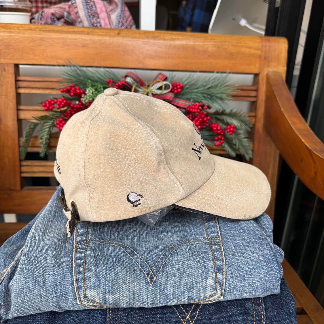 90s 뉴질랜드 키위새 빈티지 리얼 레더 캡   상품이미지3