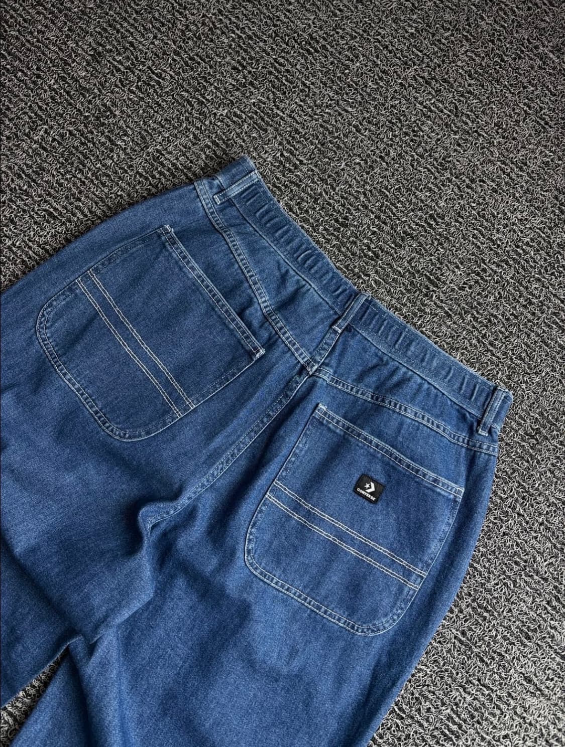 컨버스 니 로고 와이드 인디고 워크 데님 팬츠 4173 상품이미지6