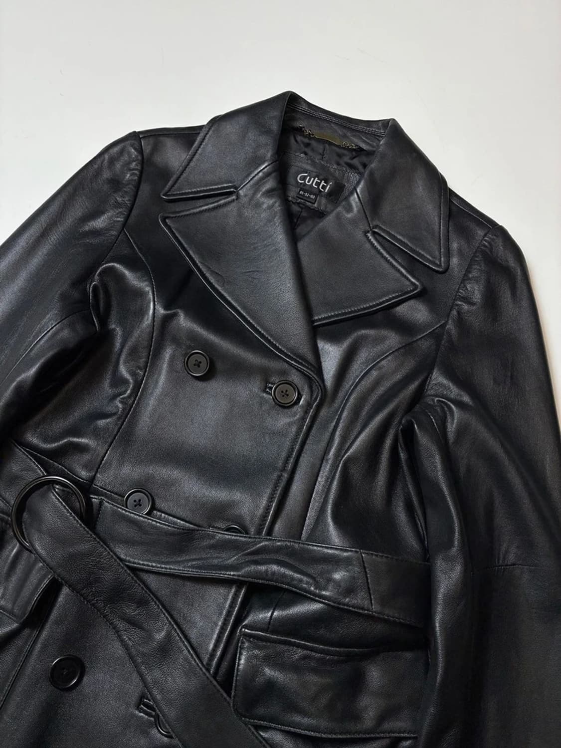 Cutti 00's 양가죽 더블 브레스티드 트렌치 코트 PN8939 상품이미지2