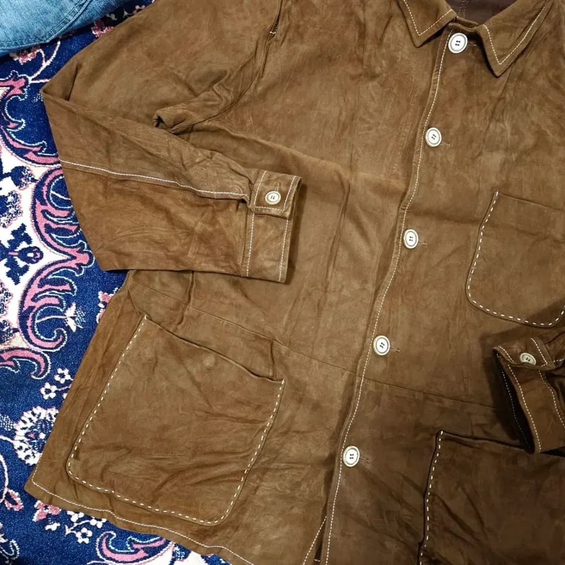 라마따(La-Matta)in Italy 염소가죽 스티치 웨스턴 셔츠 자켓 상품이미지3