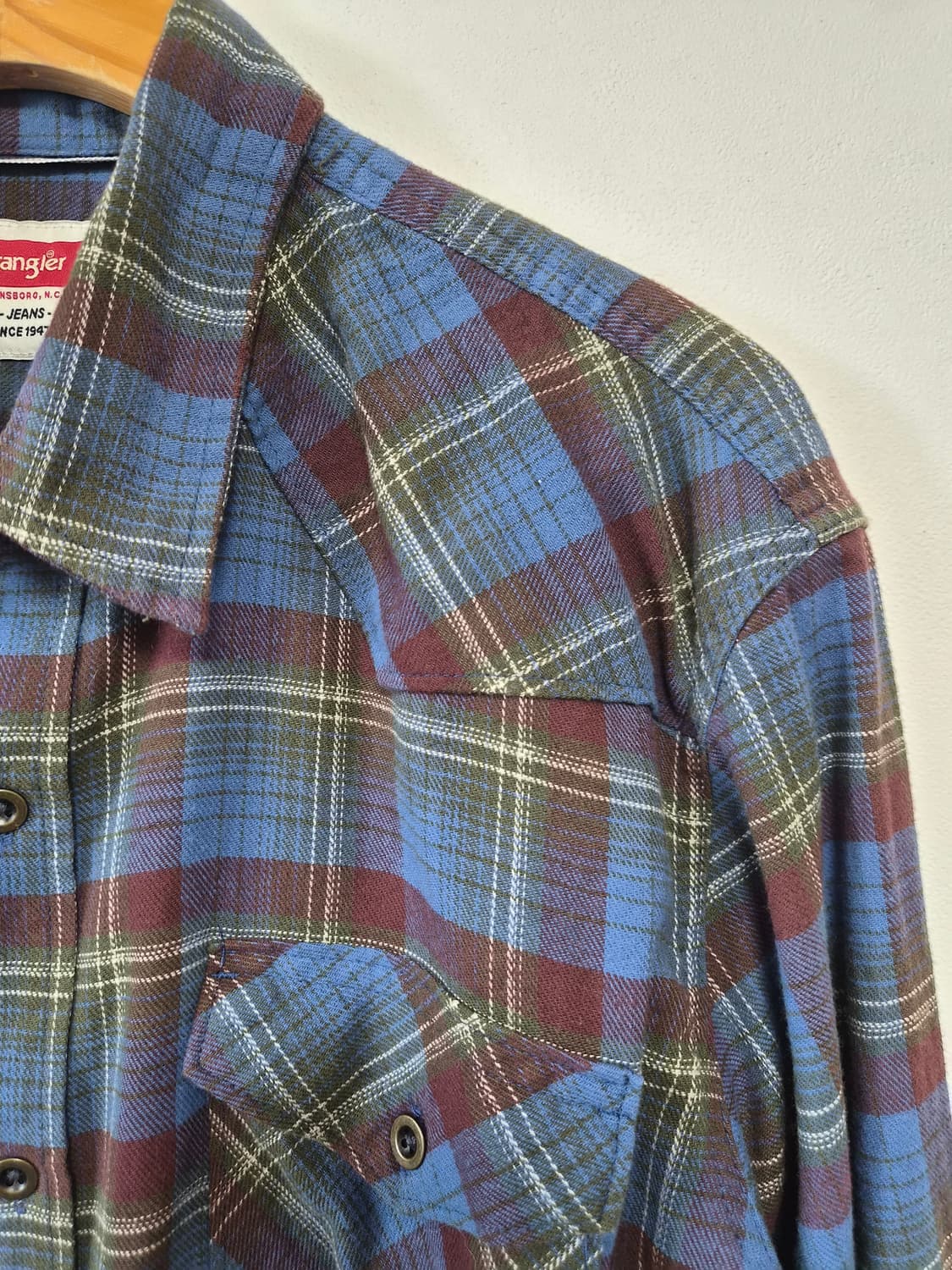 랭글러Wrangler 체크 웨스턴 셔츠 L사이즈 - S331 상품이미지3
