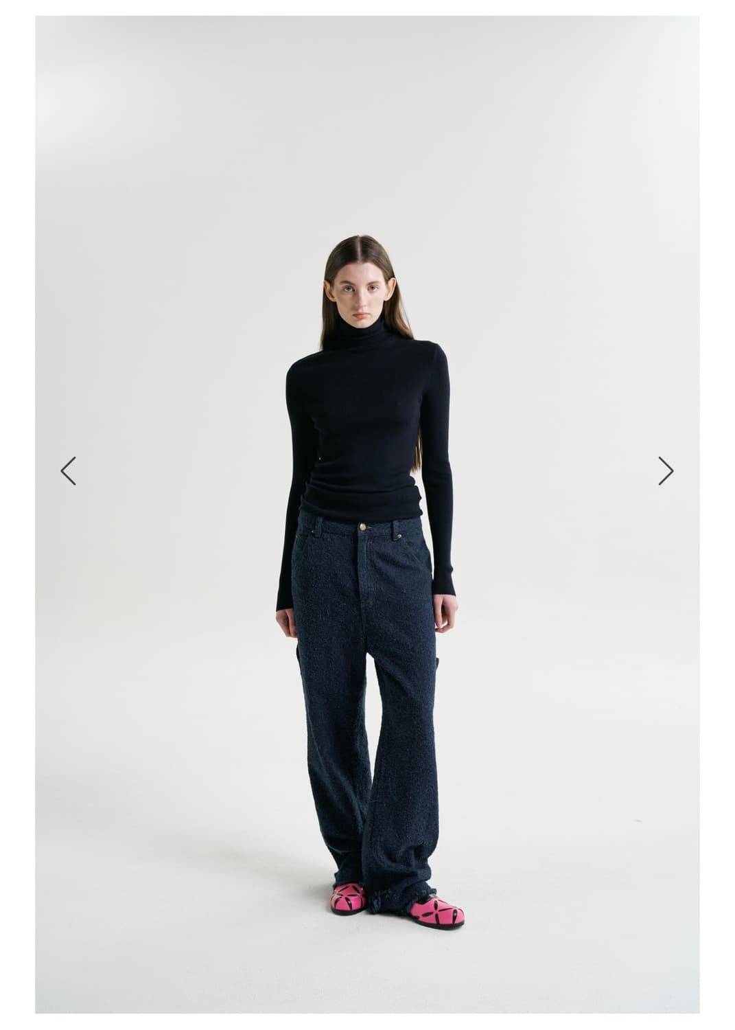 후왓웨어 Flow soft Turtleneck 네이비 새상품 상품이미지6