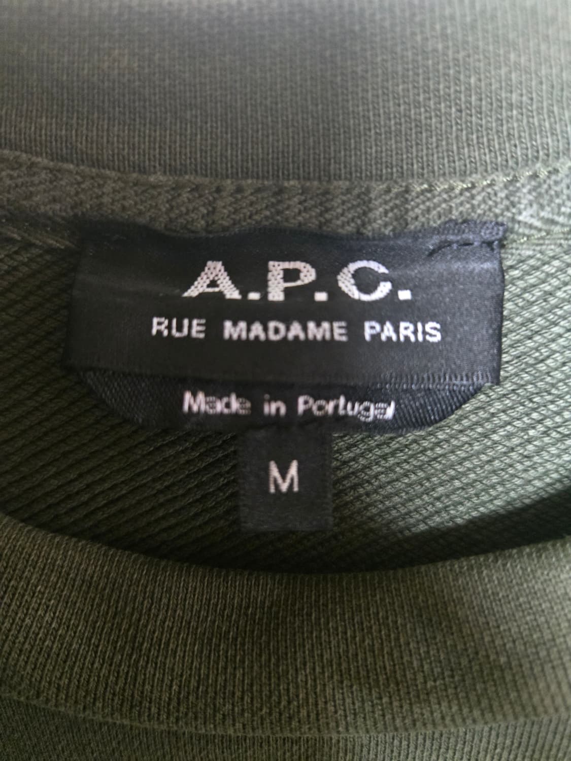 A.P.C. 아페쎄 올리브 맨투맨 M 상품이미지3