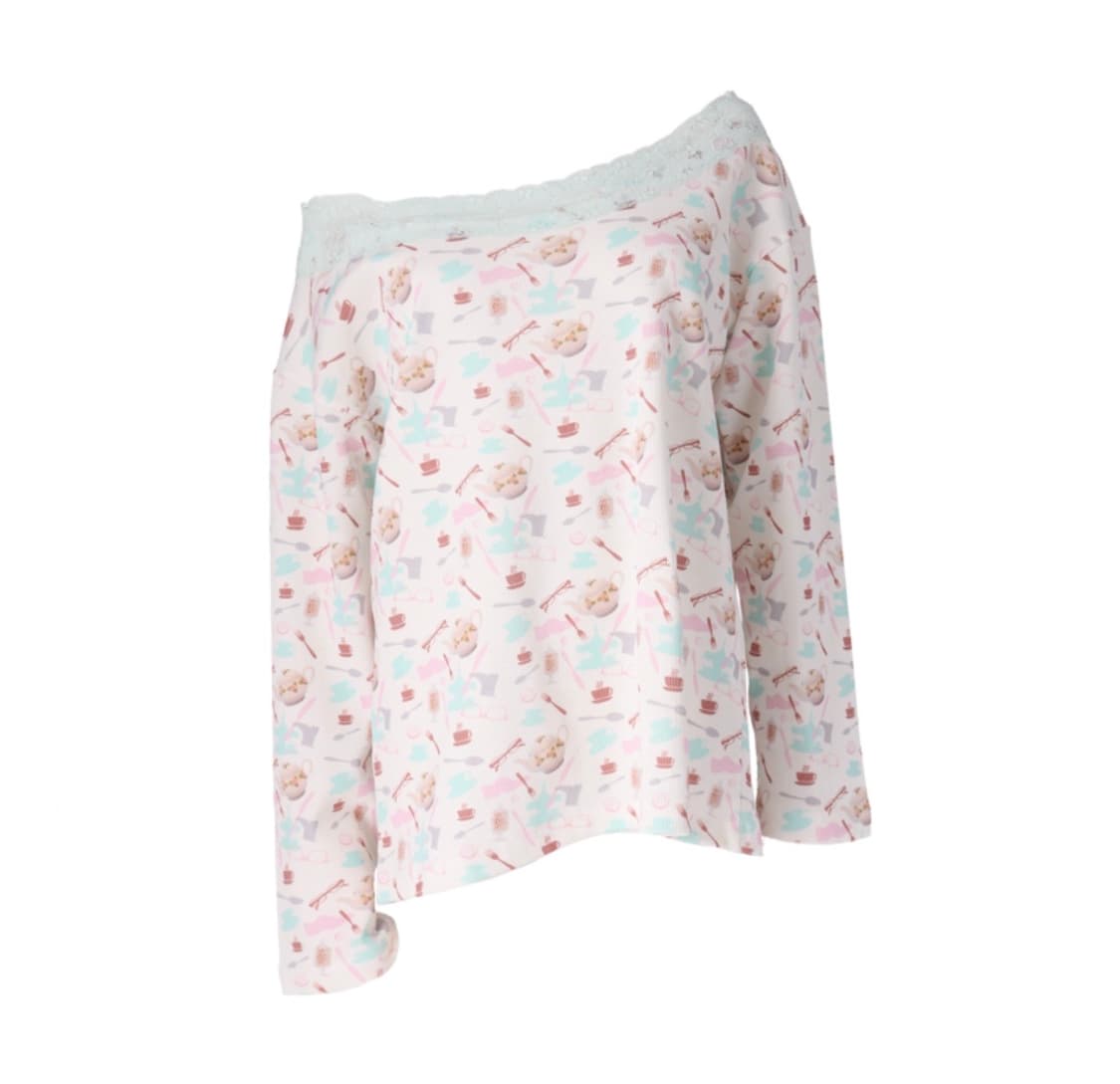 혼쿄 오프숄더 루즈탑 티파티 민트 상품이미지1