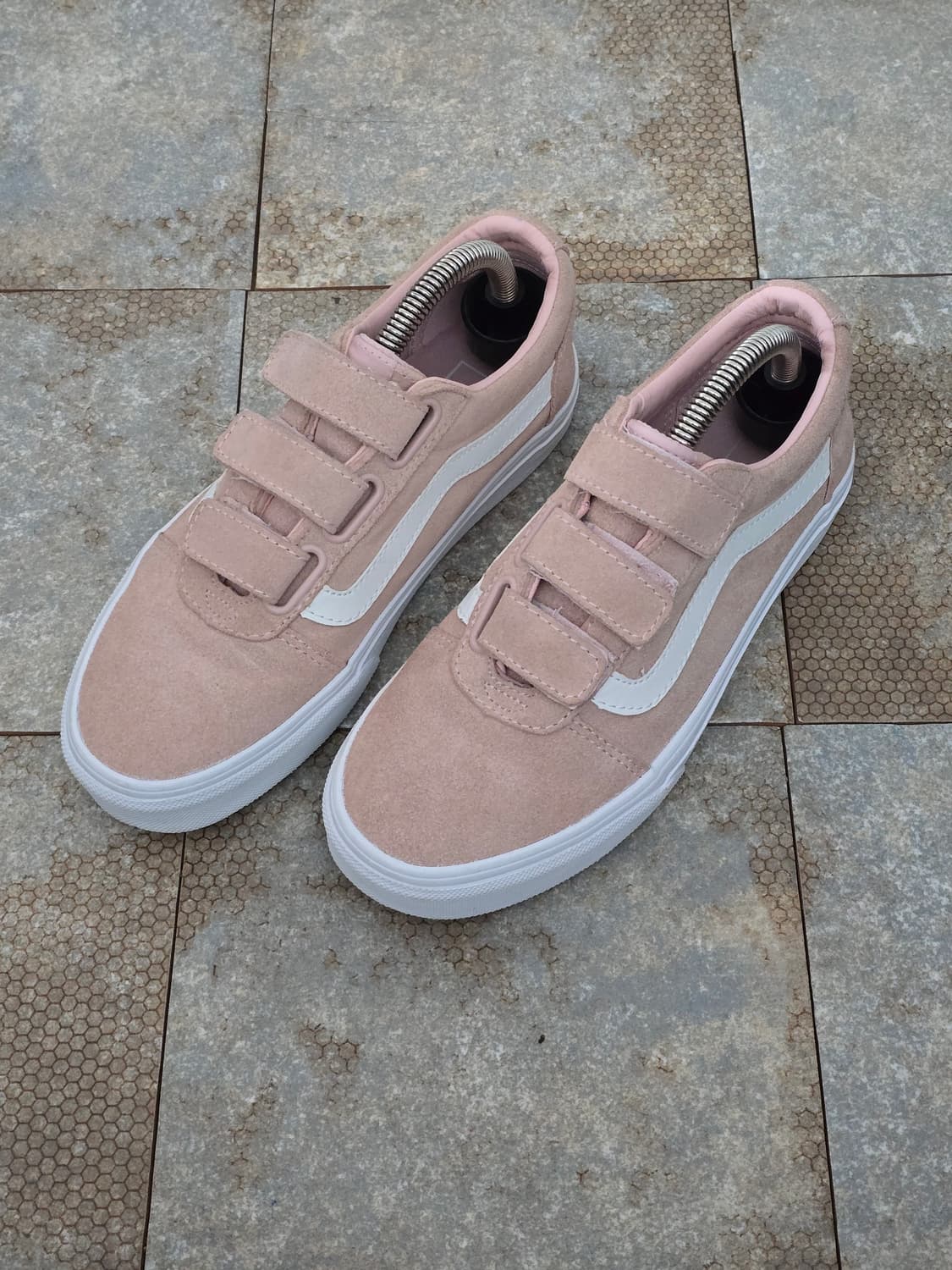 (225)반스 올드스쿨 벨크로 핑크  상품이미지1