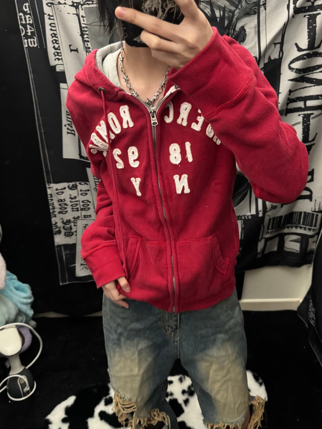 아베크롬비 후드집업 택사이즈 L 상품이미지2