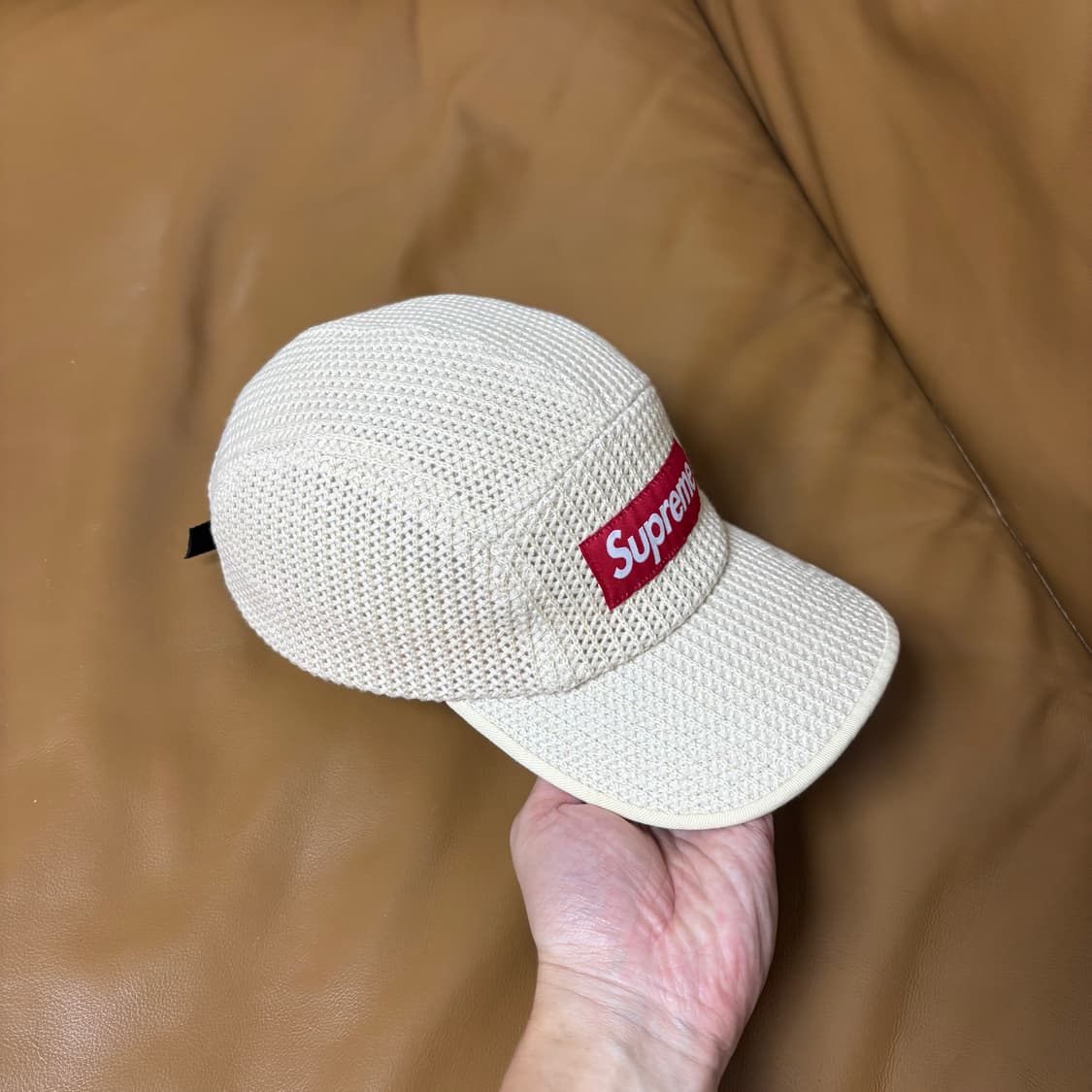 Supreme 슈프림 스트링 메쉬 네츄럴 캠프캡 모자 (Natural) 상품이미지3