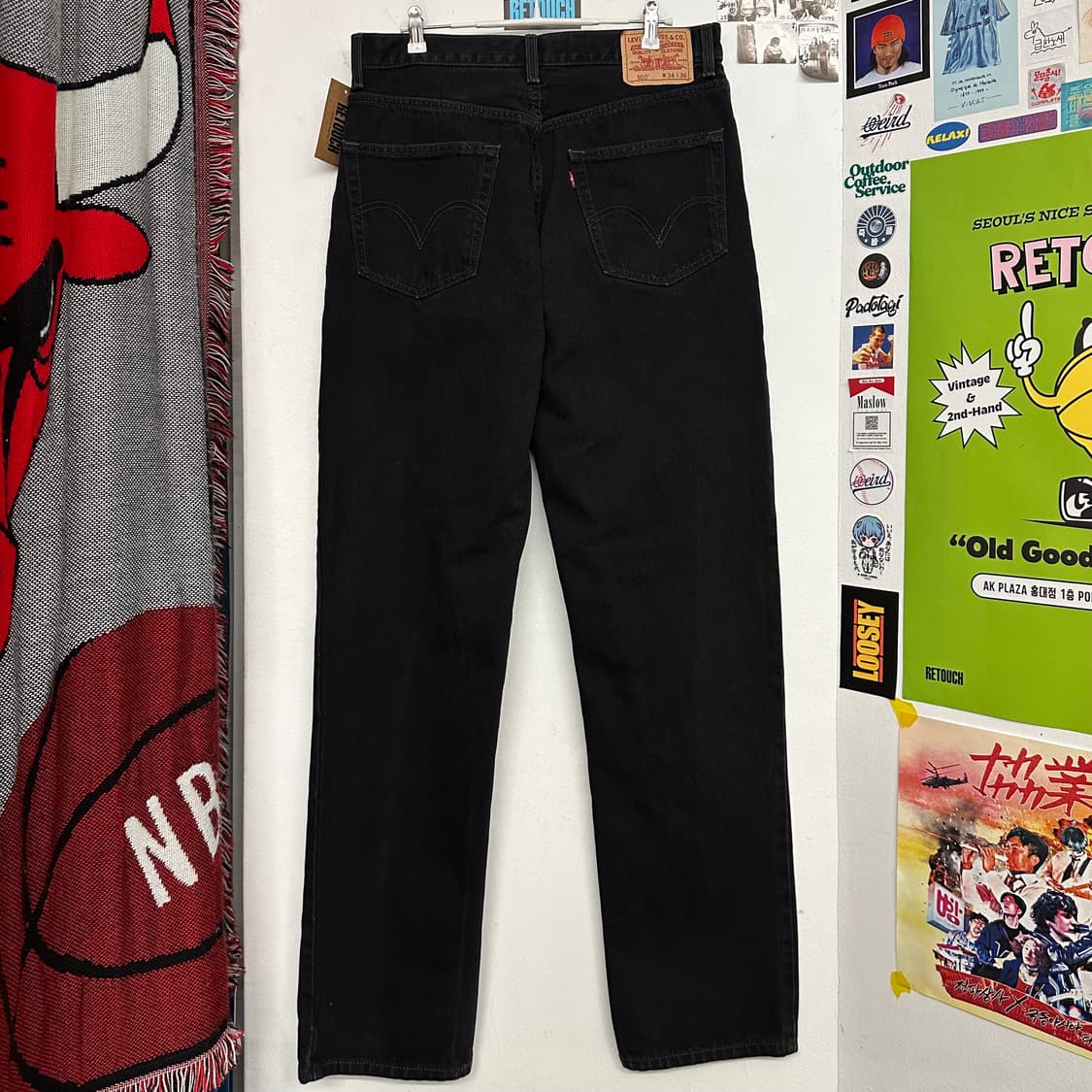 00’s 리바이스 550 릴렉스핏 블랙진 상품이미지4