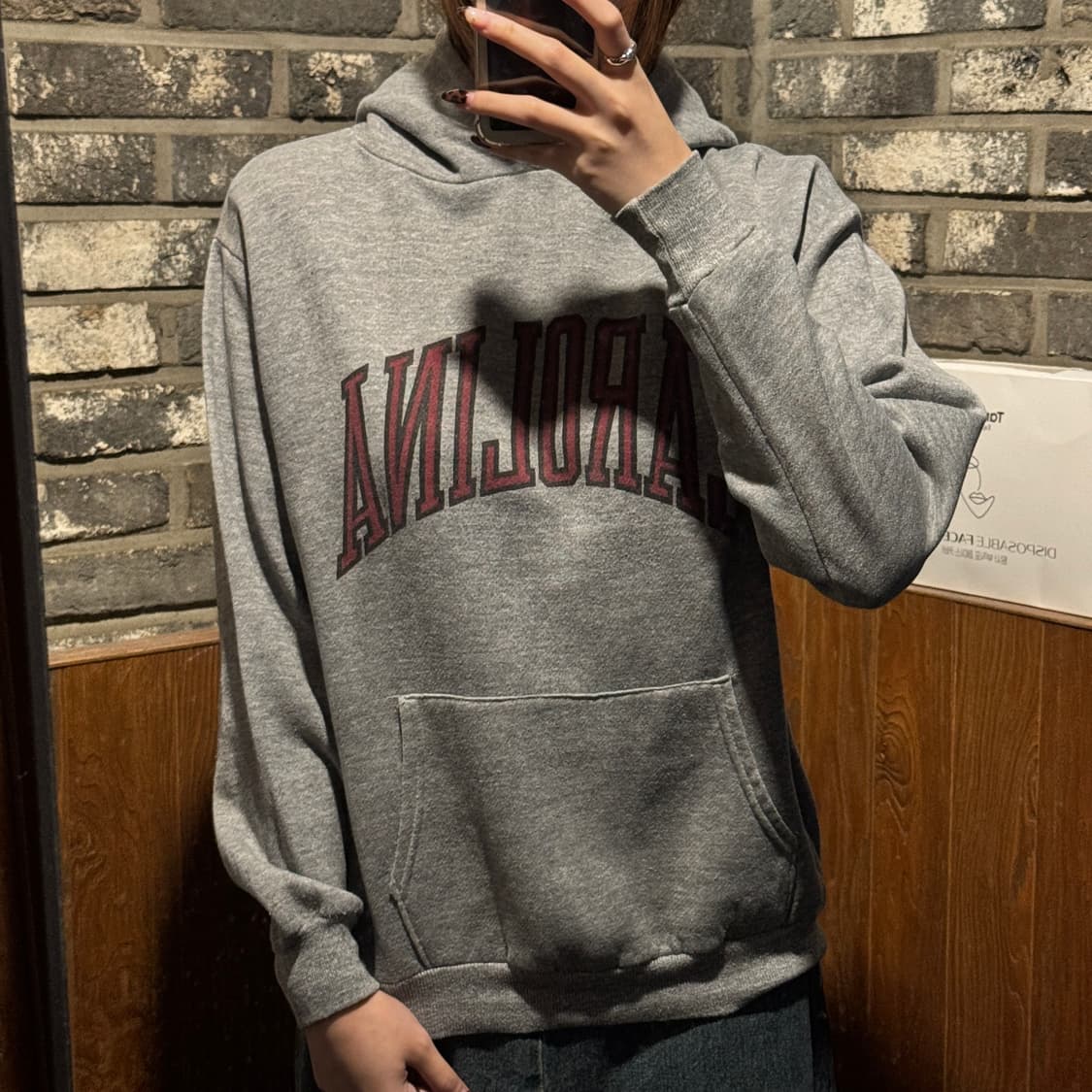 M) USA 캐롤라이나 빈티지 스웻 후드티 상품이미지7