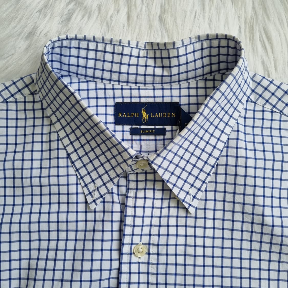 랄프로렌 슬림핏 블루 체크셔츠 1961 상품이미지3