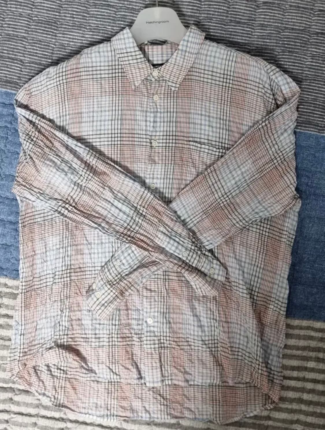 해칭룸 멀티 체크 셔츠 화이트 2(S) 상품이미지2