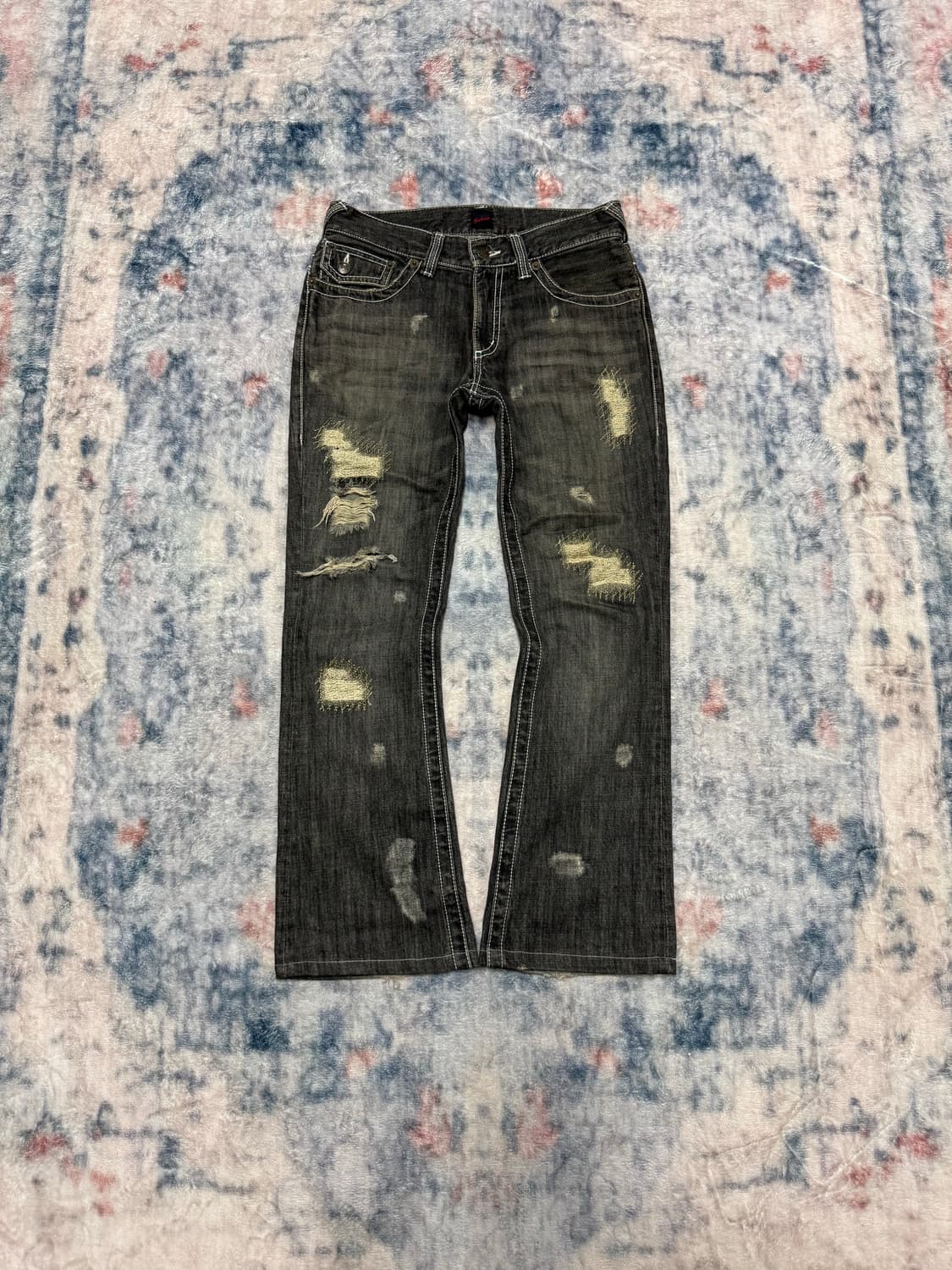 Jack rose distressed boot cut denim 상품이미지2