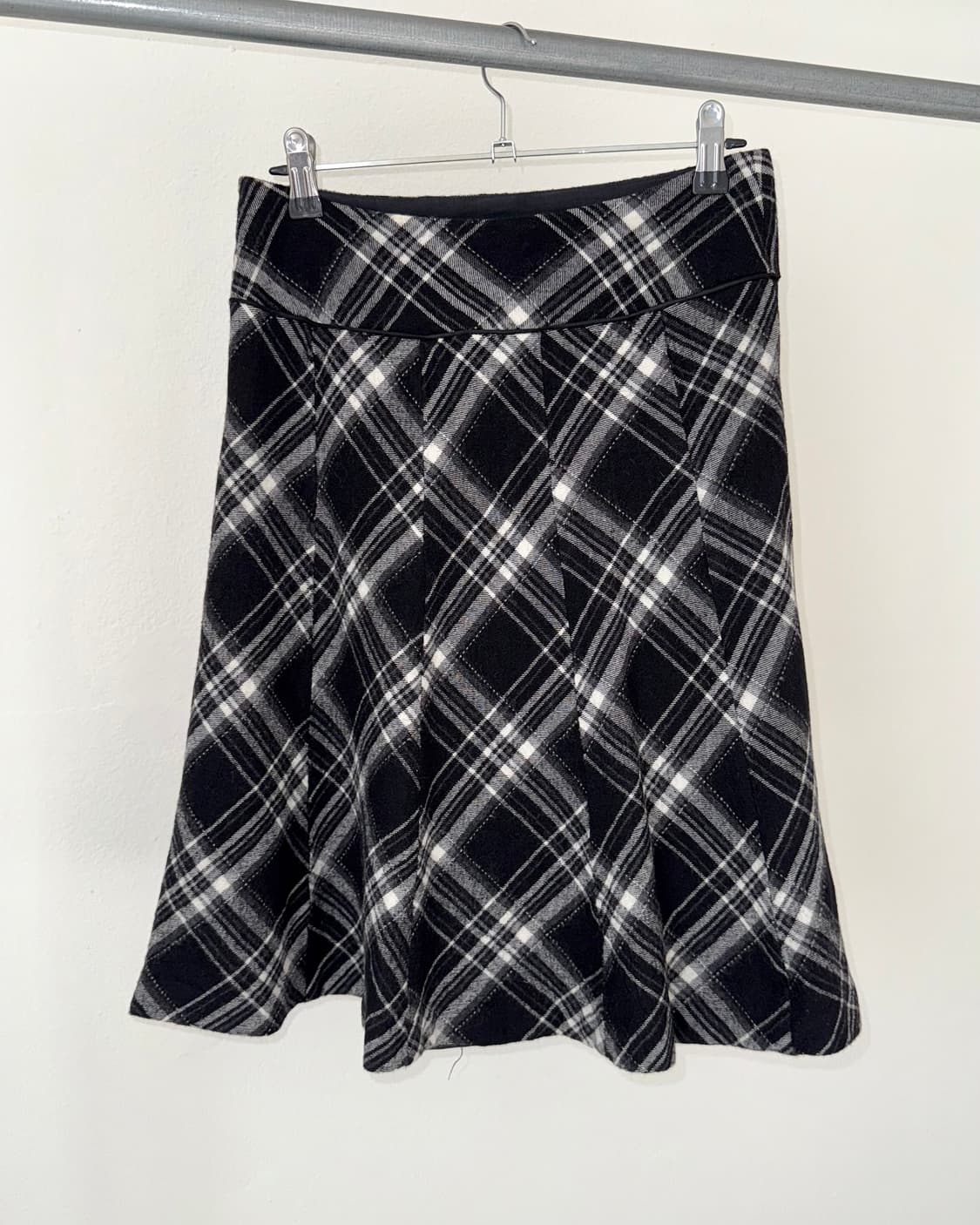 빈티지 체크 울 스커트 상품이미지5