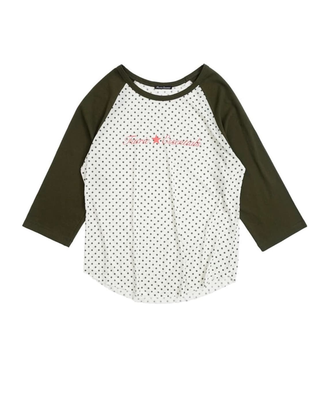 dot raglan sleeve top (khaki) 상품이미지1