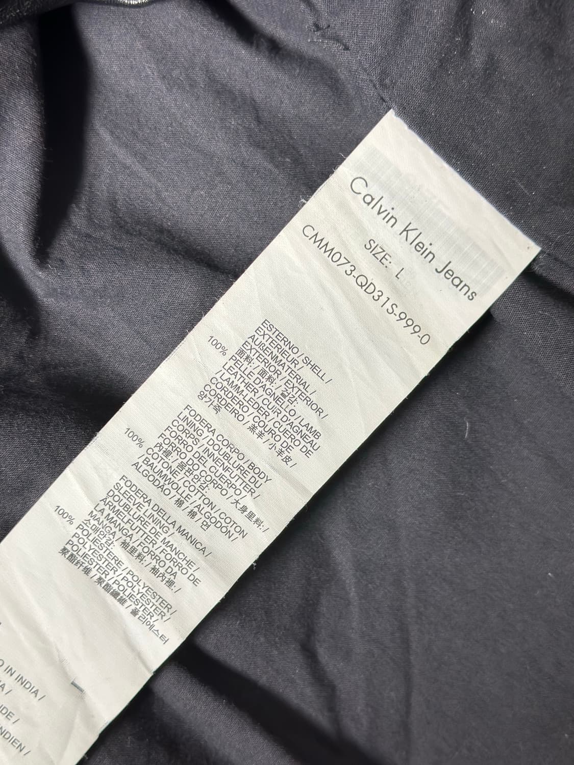 Calvin Klein 가죽 자켓 블랙 L 상품이미지8