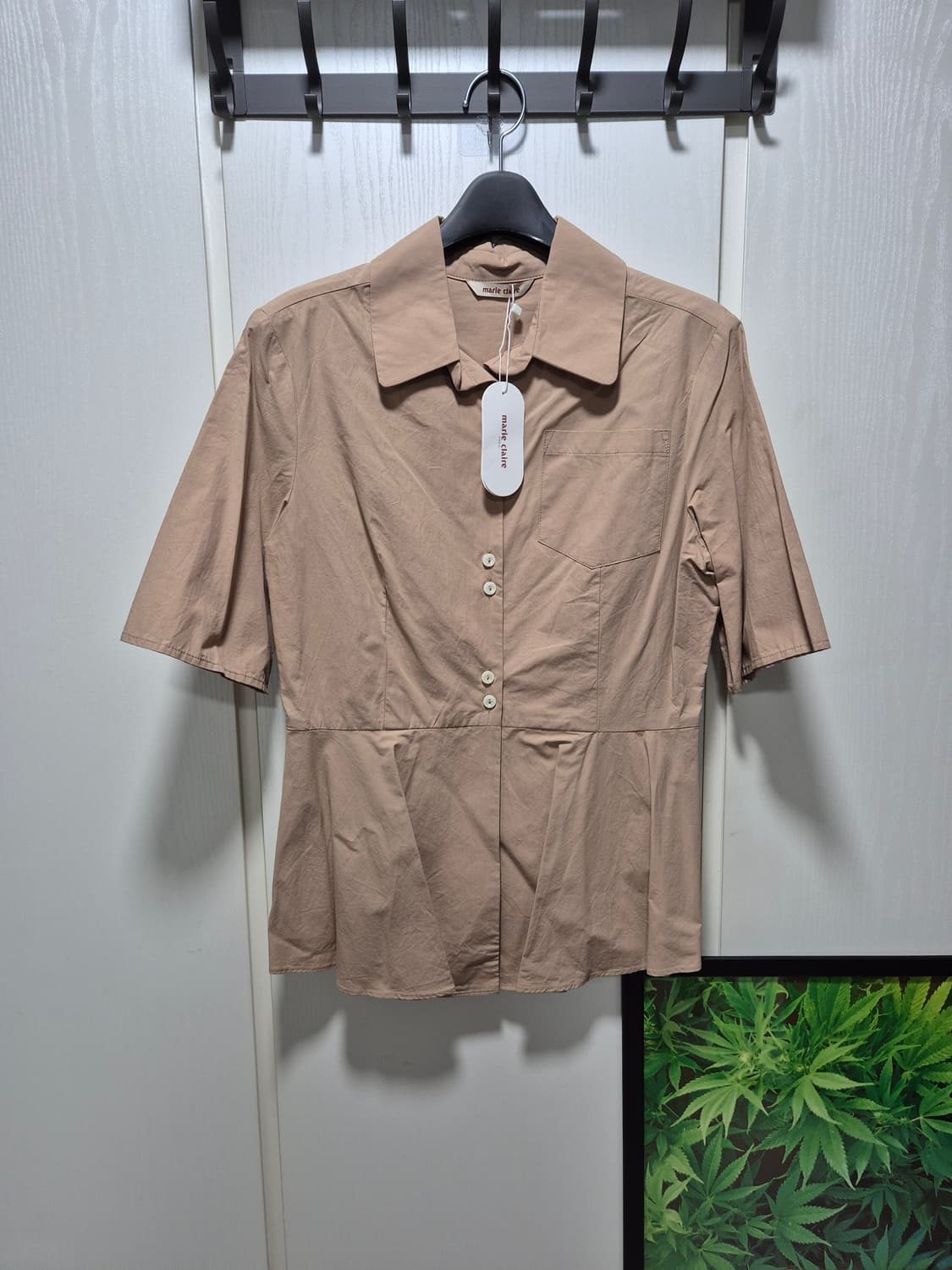 (세일)(새상품)마리끌레르 브라운 블라우스 5부 상품이미지2