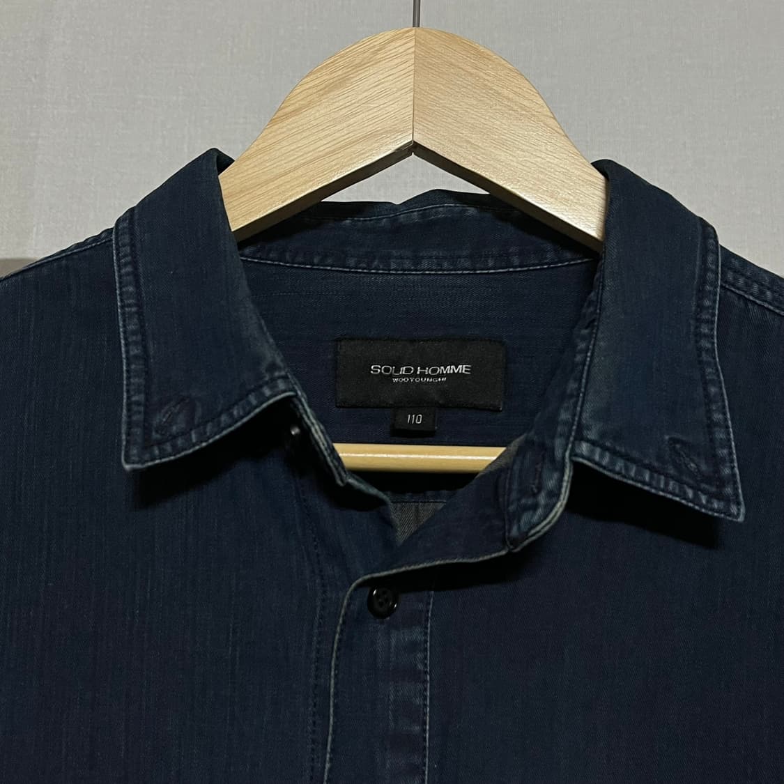 솔리드옴므 워싱 데님 셔츠 상품이미지3