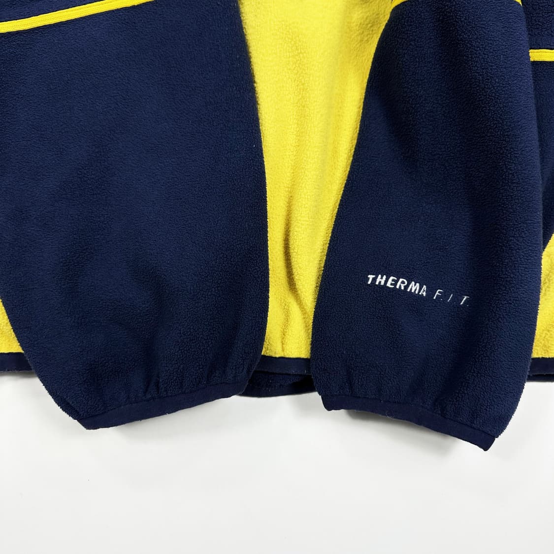 90s 나이키 올드스쿨 미시건 반집업 후리스 실측L 상품이미지5