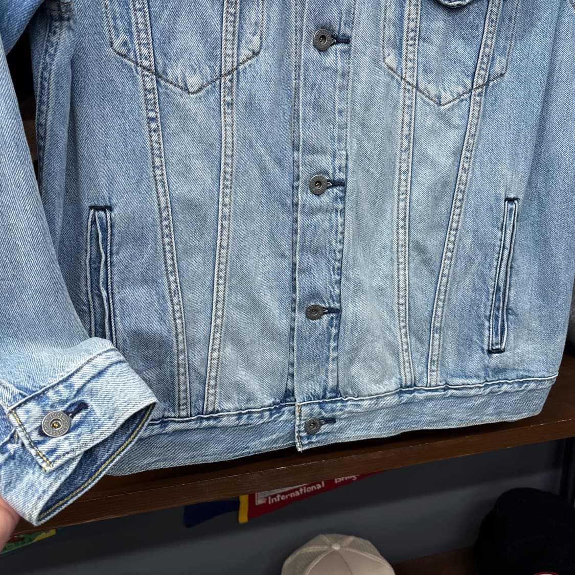 리바이스 빈티지 워싱 타입3 트러커 데님자켓 연청 N916 상품이미지4