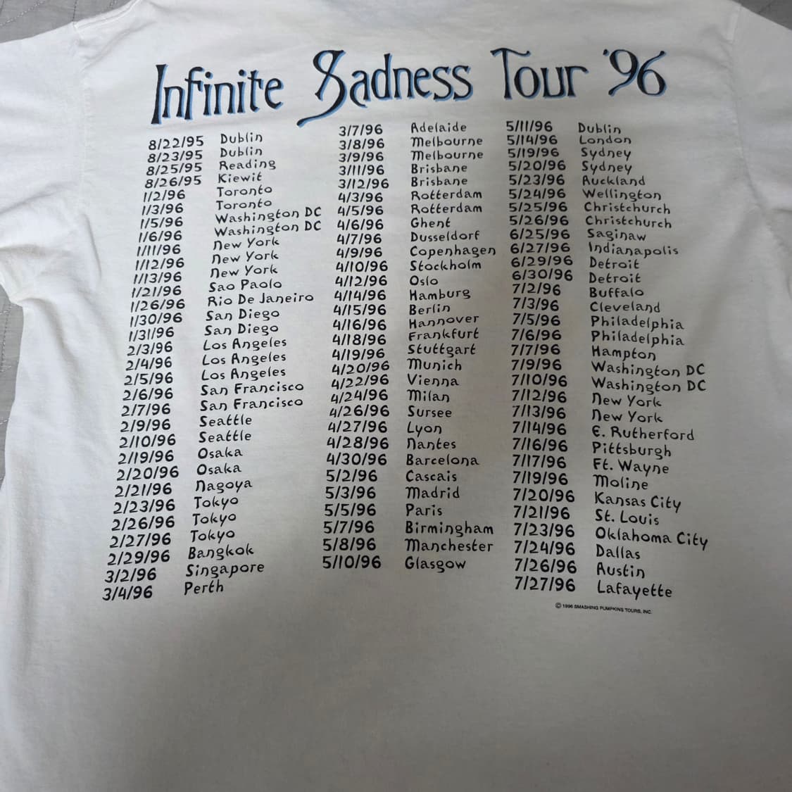 [L] 90s 스매싱펌킨스 인피니트 새드니스 투어 빈티지 밴드티 상품이미지7