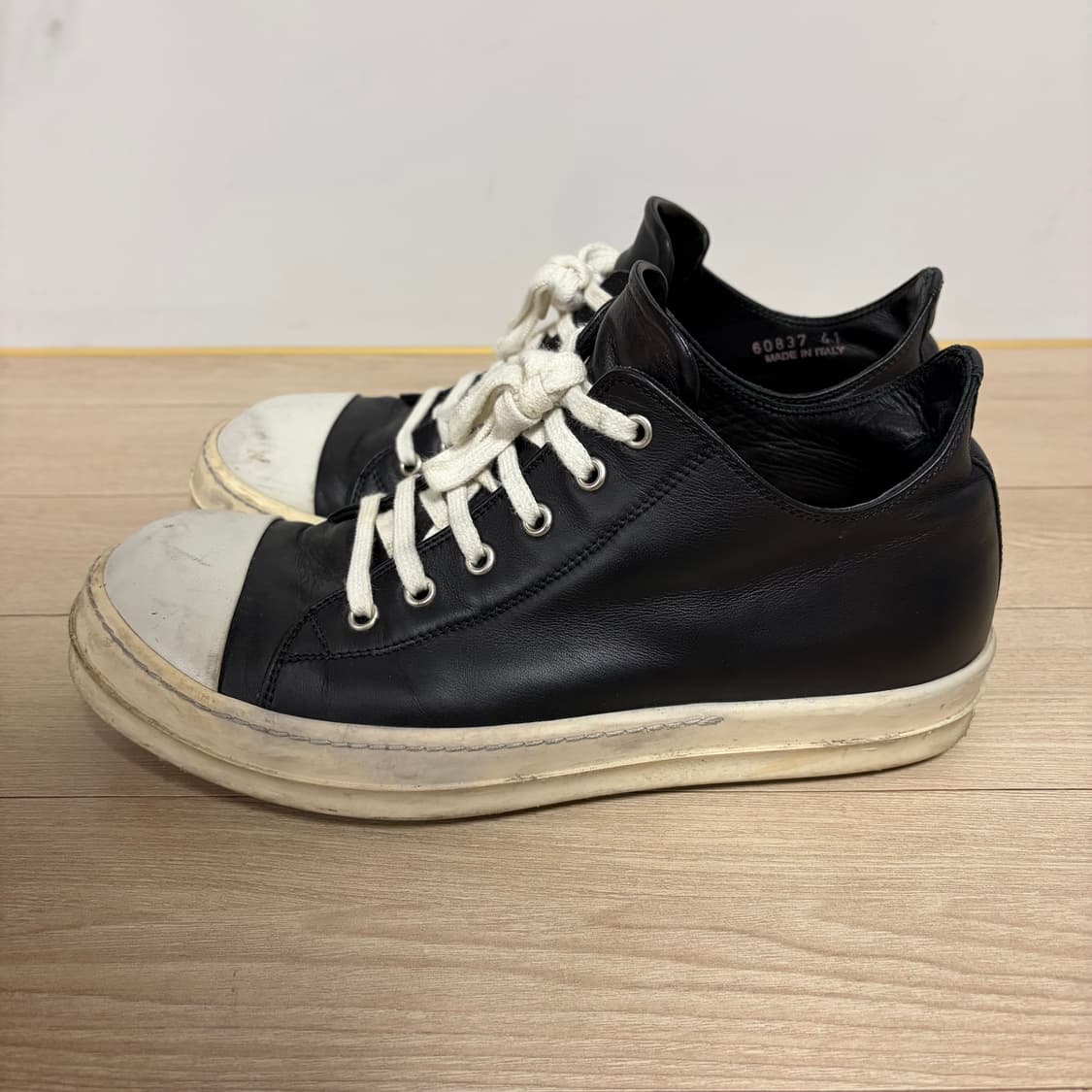 릭오웬스 Rick Owens 라몬즈 레더 미드탑 컨버스 스니커즈 41 상품이미지2