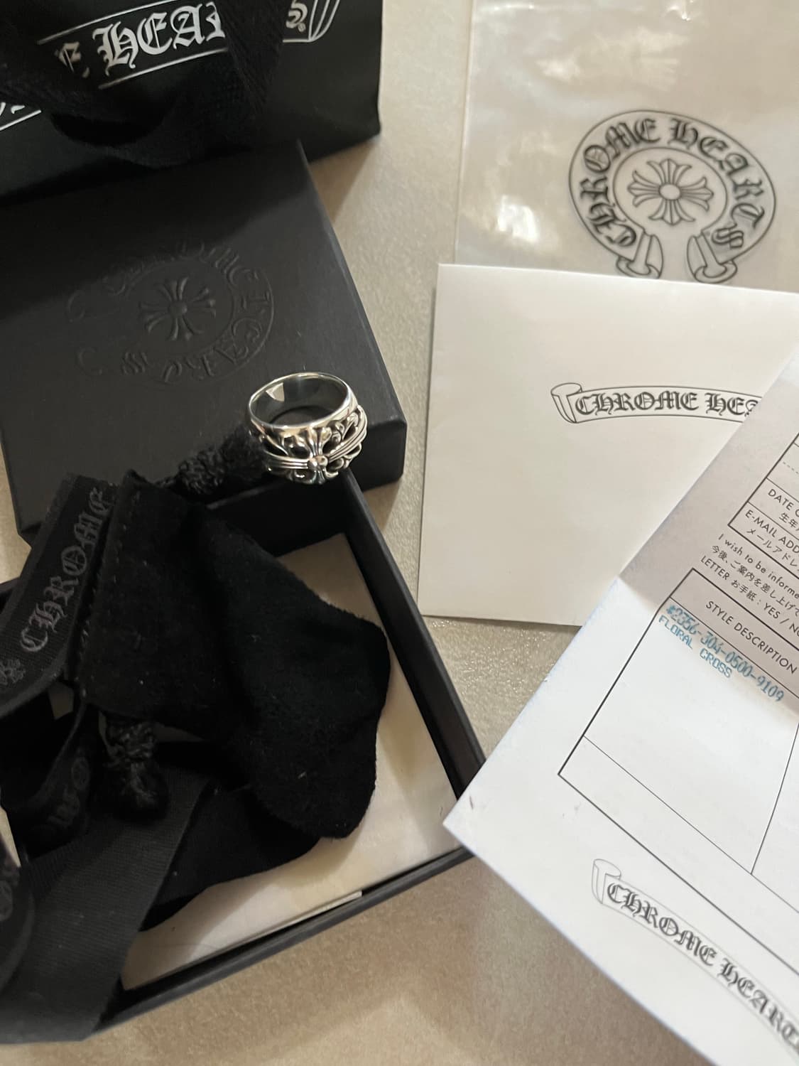 크롬하츠 플로랄 크로스링 us9(ks18호) 상품이미지2