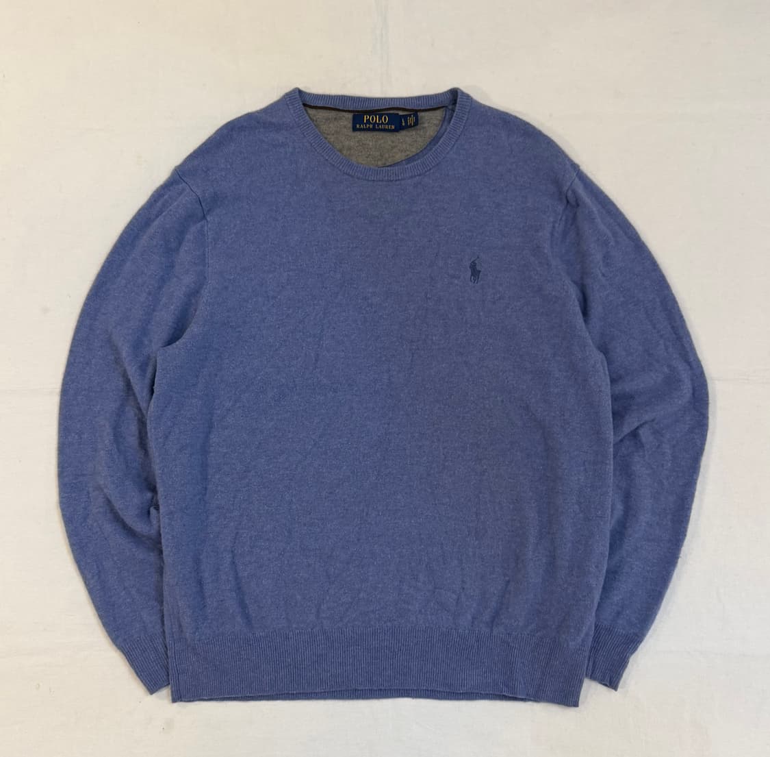 폴로 랄프로렌 라운드넥 울 니트 스카이블루 상품이미지1