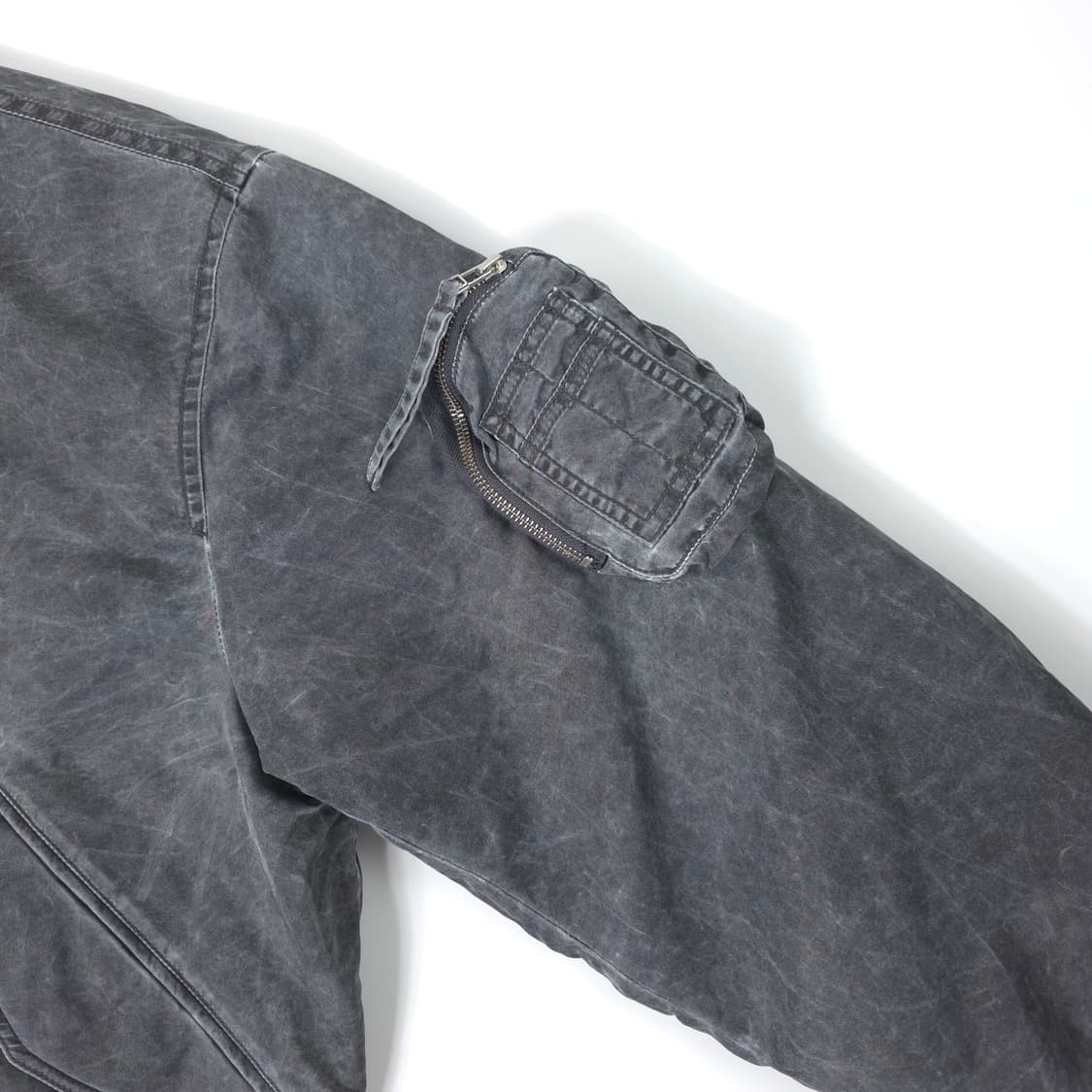 인사일런스 나일론 ma-1 자켓 워싱그레이 (L) 상품이미지3