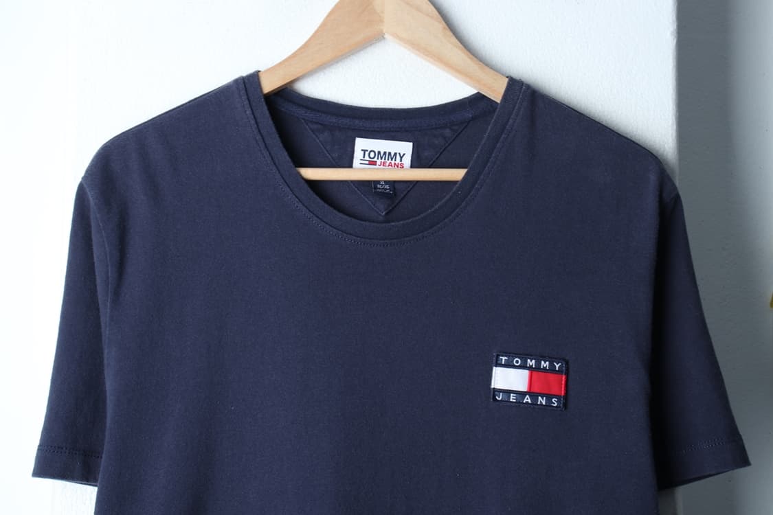 (XL-2XL) 타미힐피거 반팔 티셔츠 스몰로고 네이비-H30693 상품이미지3