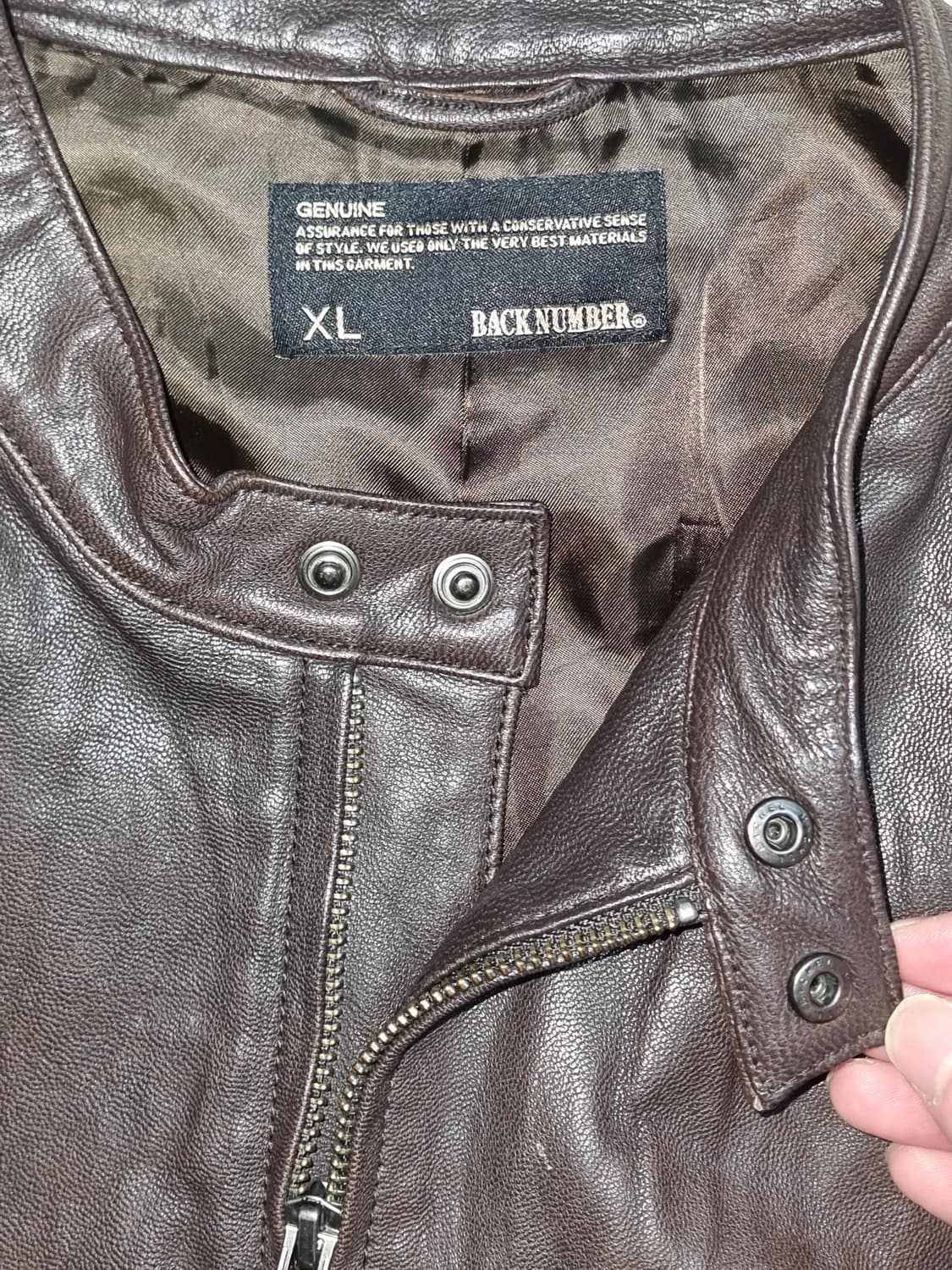 백넘버(back number) 싱글라이더 양가죽 자켓 상품이미지3