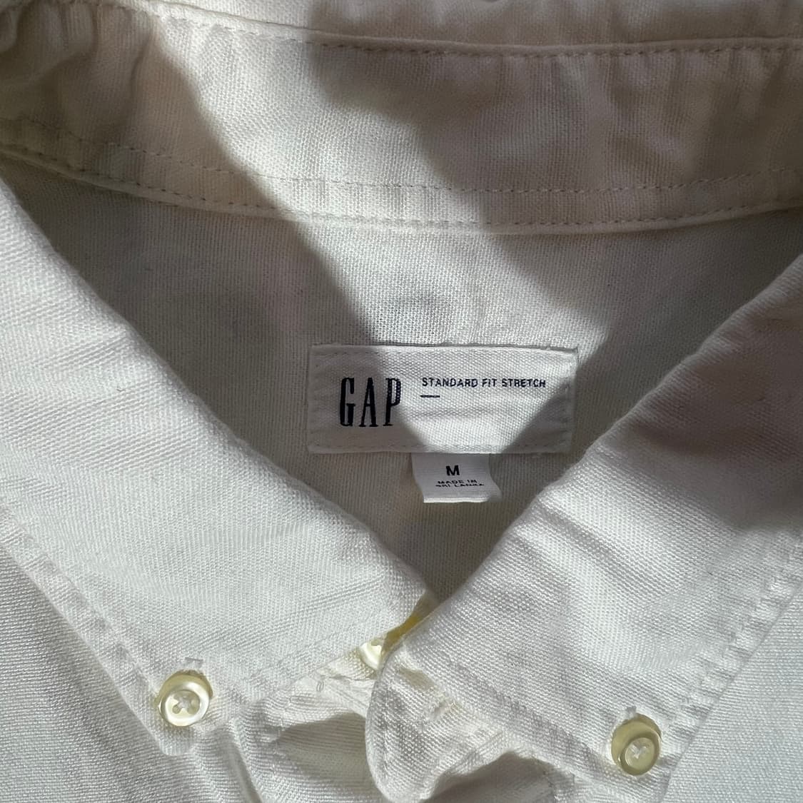 [M]GAP 갭 인어자수 화이트 반팔 셔츠 상품이미지2