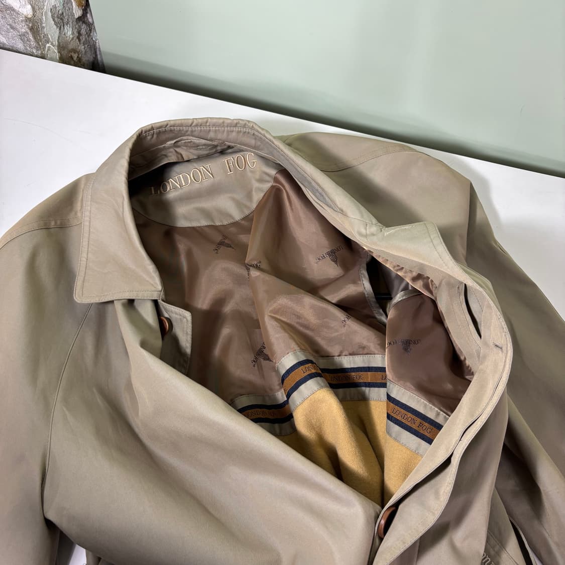 100 런던포그 베이지 로브 트렌치코트 상품이미지4