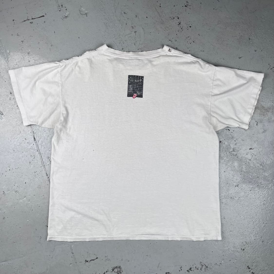 빈티지 롤링스톤즈 부두 라운지 투어 화이트 반팔 상품이미지2