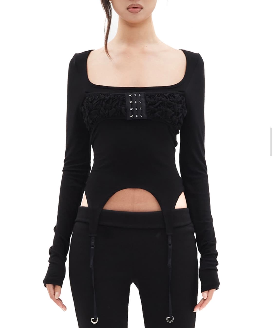 힐다 26ss 가터 뷔스티에 블랙 탑 상품이미지2