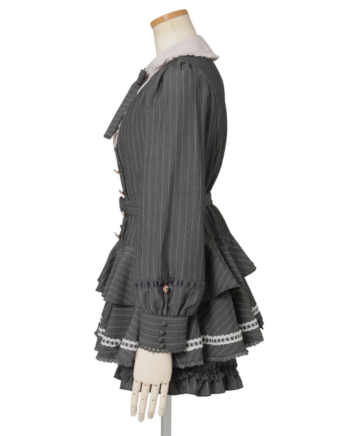 리즈리사 핀스트랩 투웨이 셋업 프레피 원피스 그레이 핑크 양지뢰양산형걸리 상품이미지4