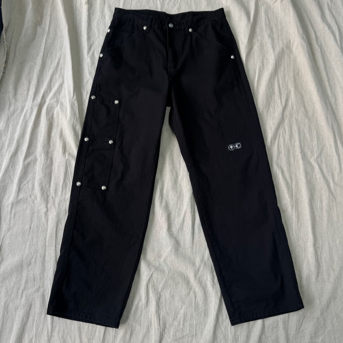 떠그클럽 리벳 카펜터 블랙 팬츠 L 상품이미지1