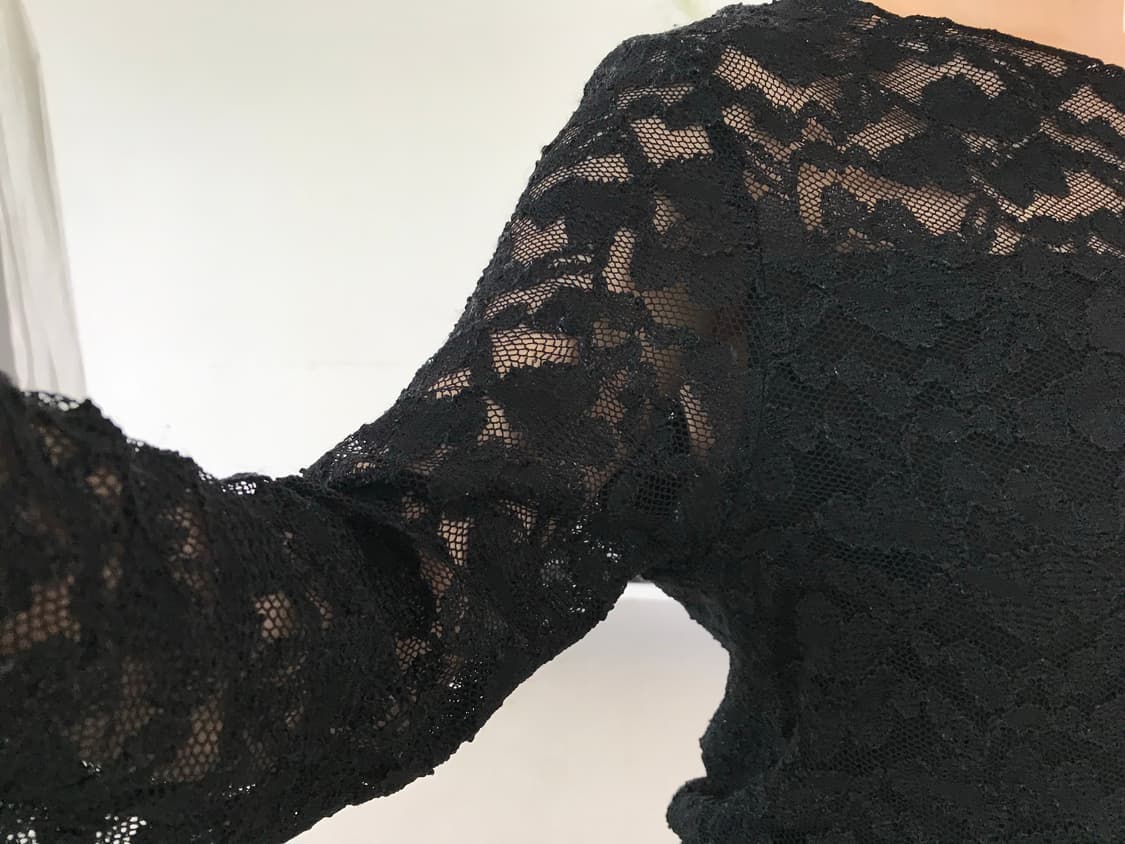 vintage black lace top 상품이미지7
