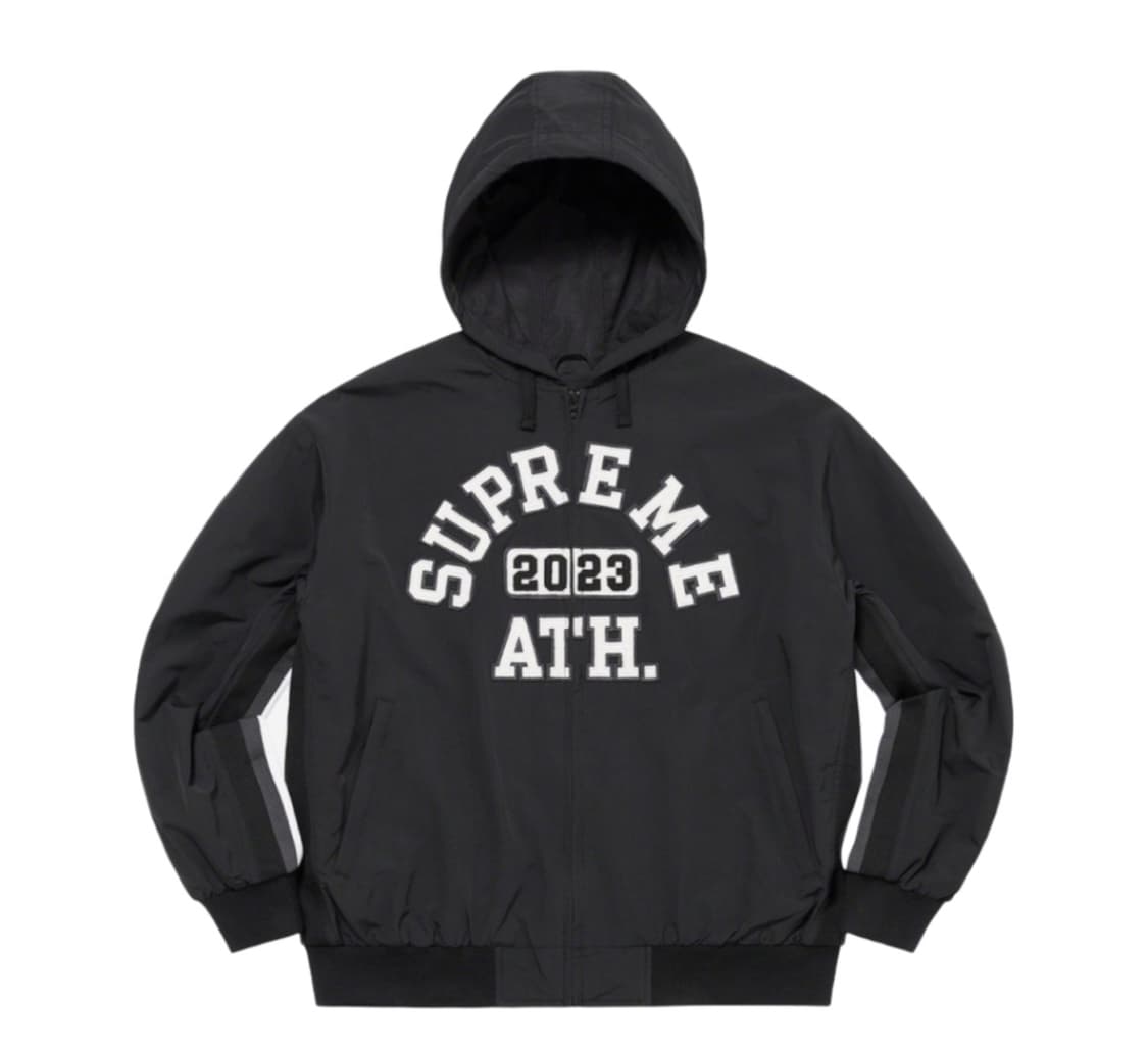 슈프림 아플리케 후드 트랙 자켓 블랙 - 23SS 상품이미지1