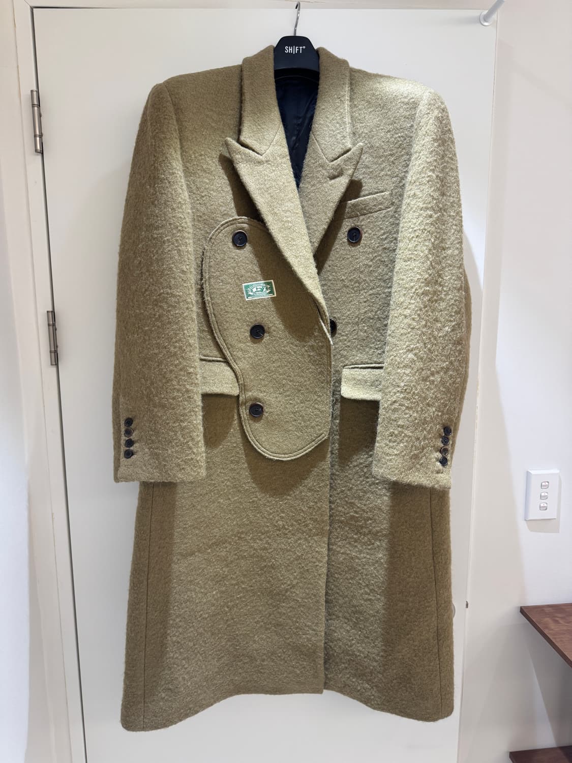 Stu 부클 패치 더블 코트 베이지 L 상품이미지2