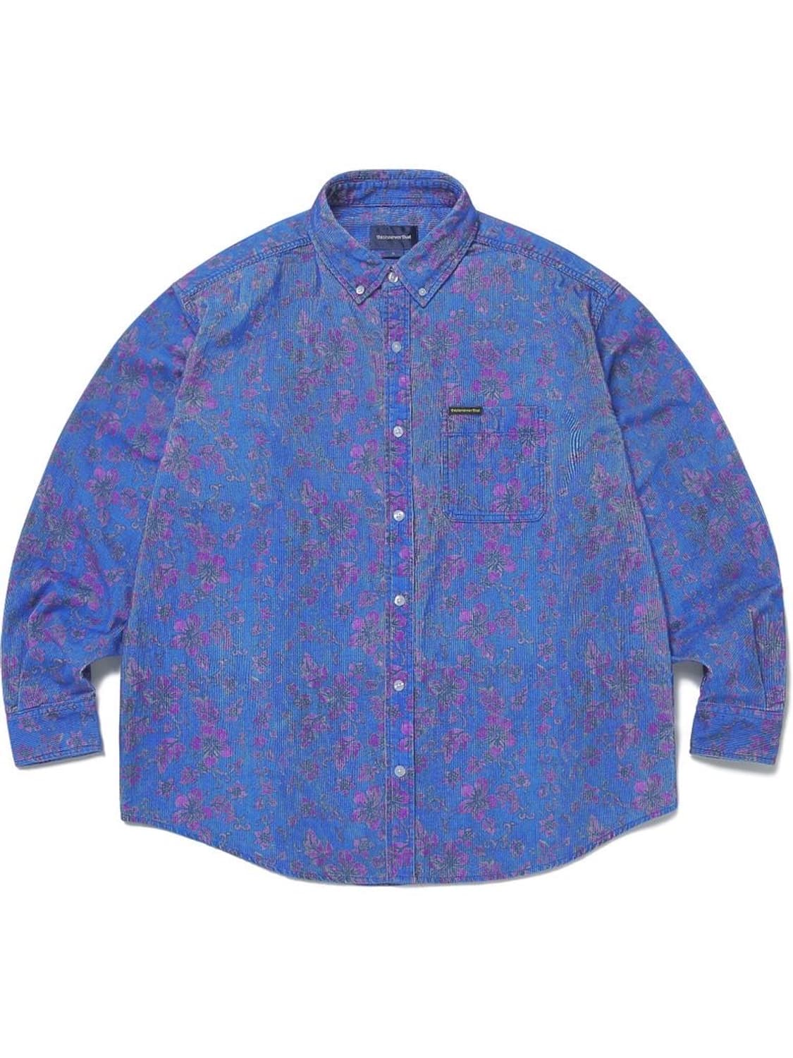 20FW 디스이즈네버댓 Floral Corduroy Shirt Blue 상품이미지5