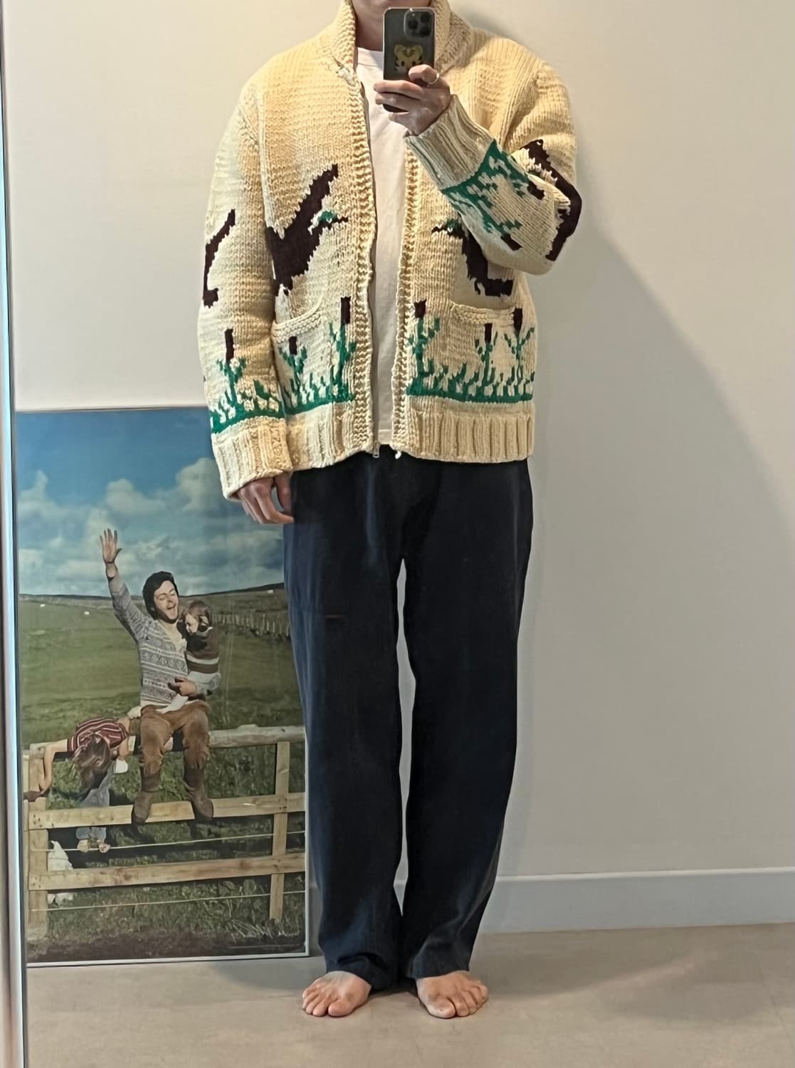 1960s 빈티지 캐나다 울 코위찬 판매 합니다 상품이미지5